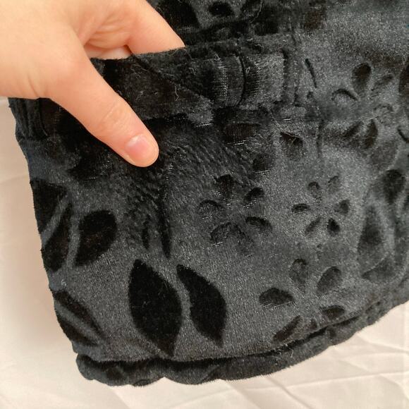 Kam Tak Womens M Black Velvet Burnout Vest Whimsigoth Witchy Gothic Retro Vamp - Picture 7 of 7